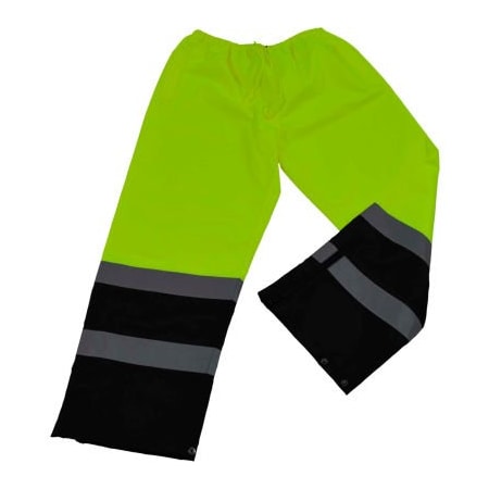 Petra Roc Inc Petra Roc Waterproof Drawstring Pants, ANSI Class E, 300D Oxford/PU Coating, Lime/Black, 2XL LBPP-CE-2X